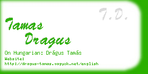 tamas dragus business card